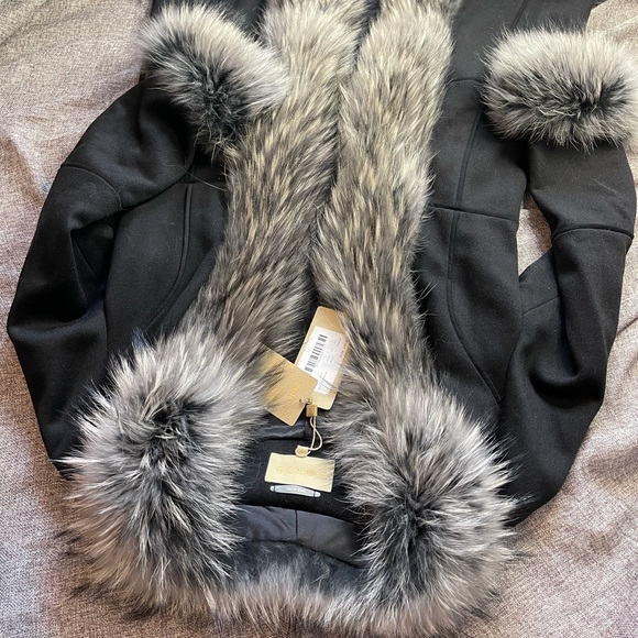 SOLD PORTS 1961 Wool and real raccoon fur coat - Picture 3 of 11